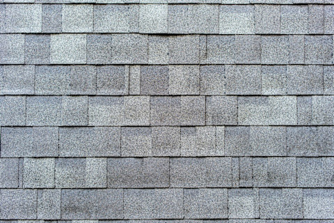 Full-frame shot of a grey shingled roof.