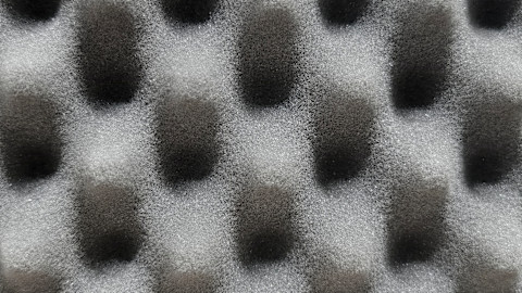 Closeup of soundproofing material.