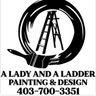 A lady and a ladder